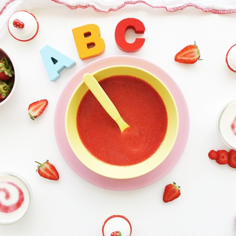 Strawberry Puree Baby Food