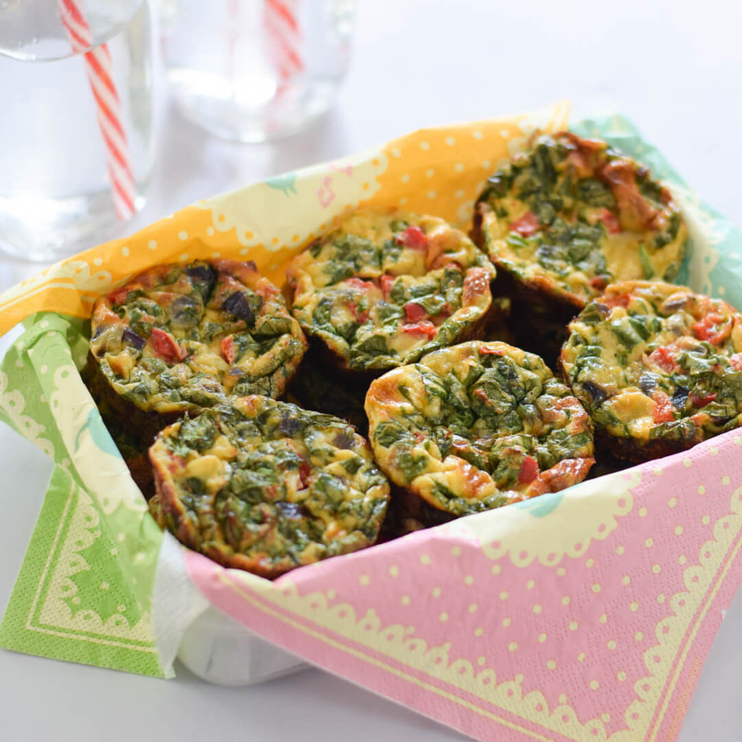 6 Frittata Bites in a container