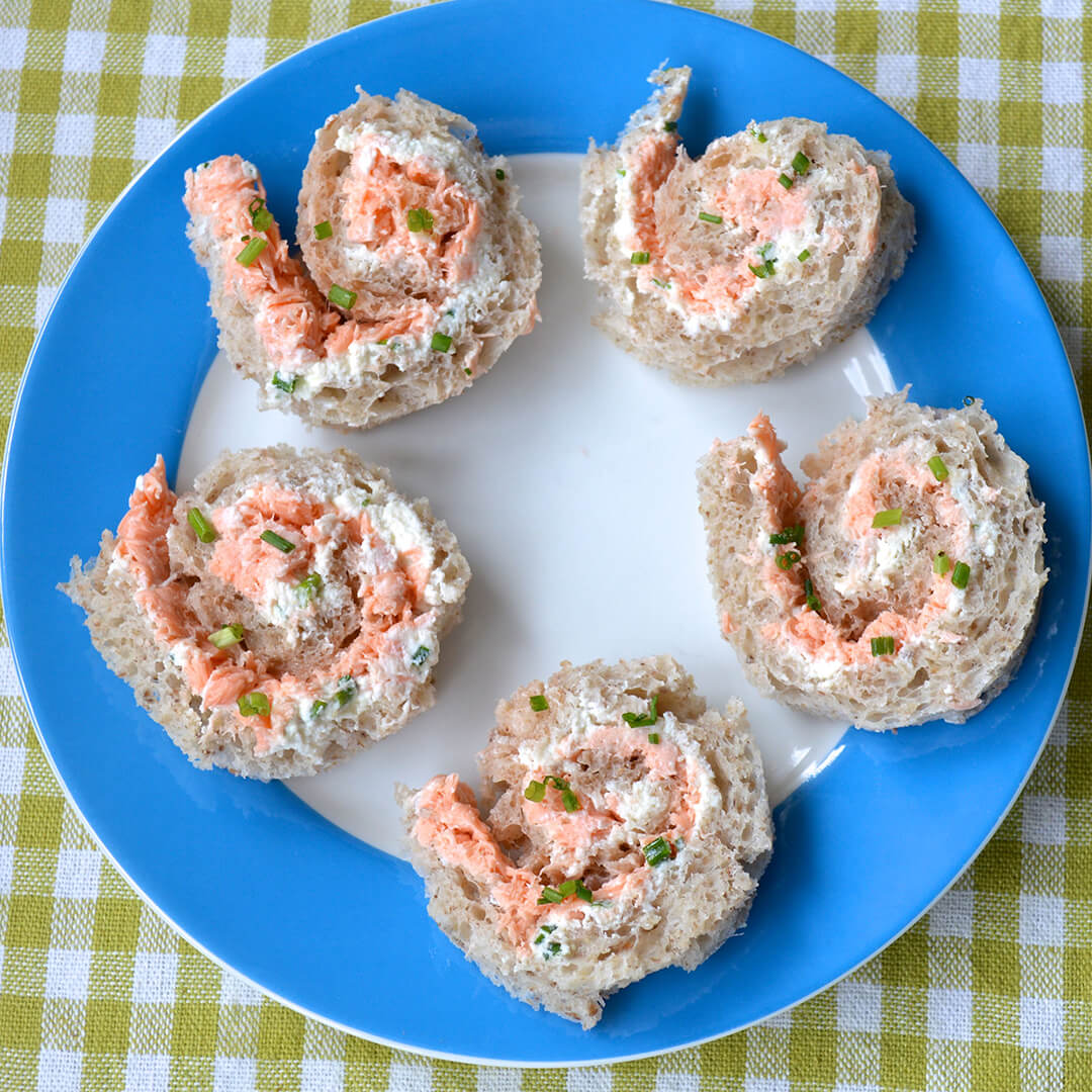 Salmon & Cream Cheese Pinwheels