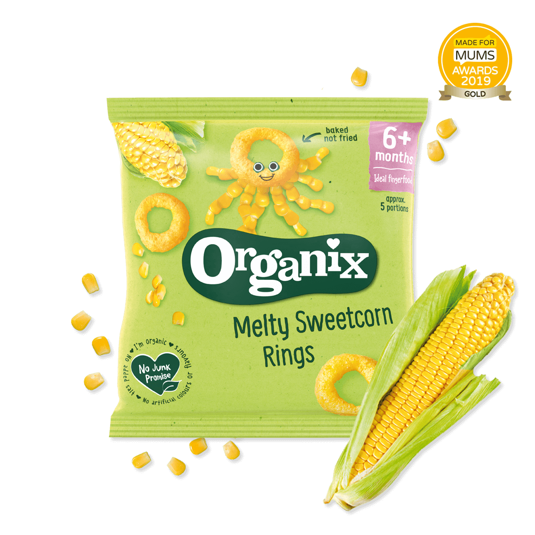 Melty Sweetcorn Rings Organic Baby Puffs