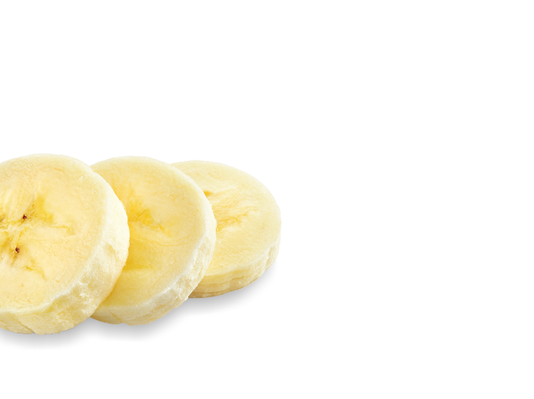 Sliced bananas