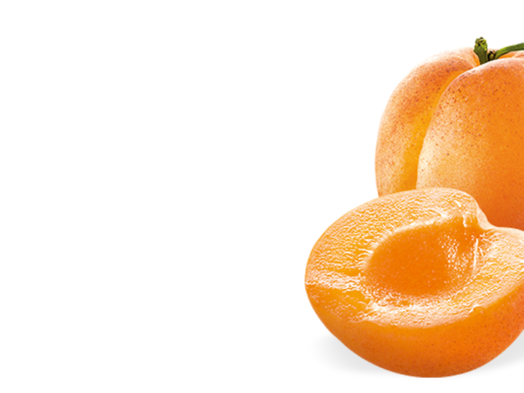 a ripe peach cut in half