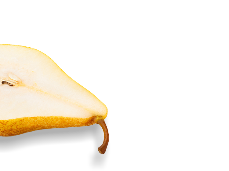 Halved pear