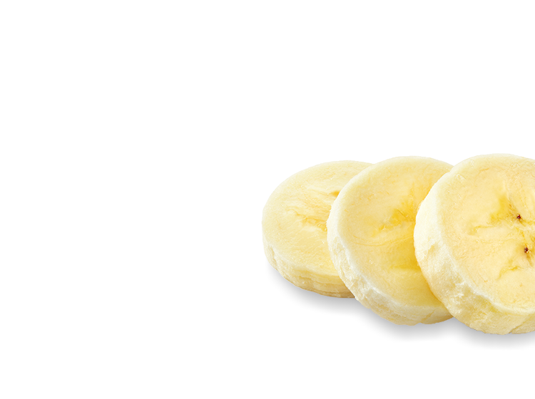 Sliced bananas