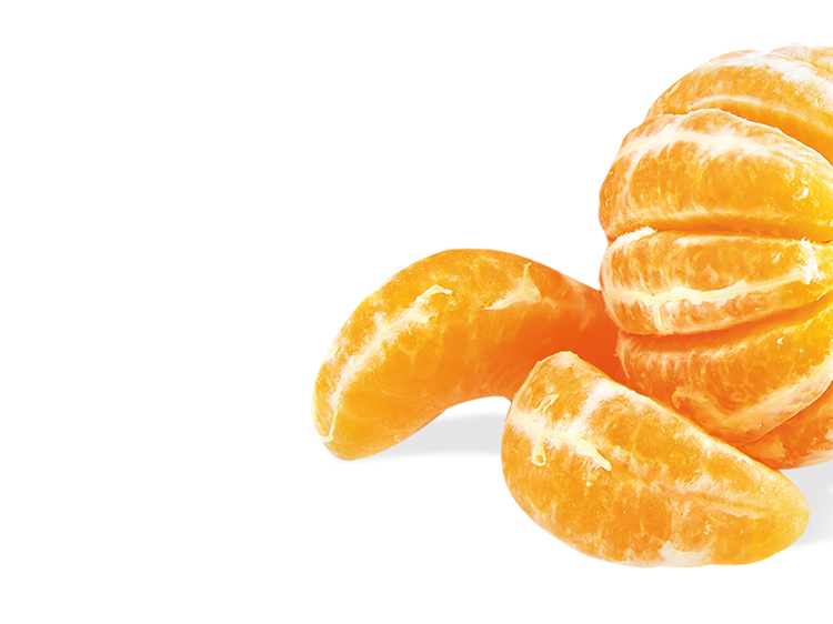 A peeled orange/clementine/satsuma next to some segments