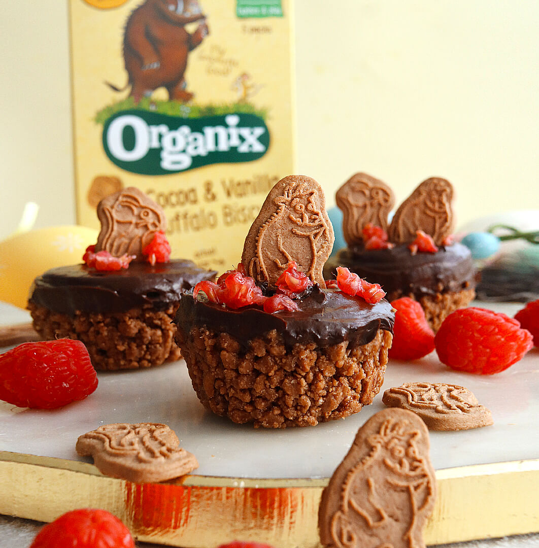 Organix vegan Gruffalo crumble cupcakes