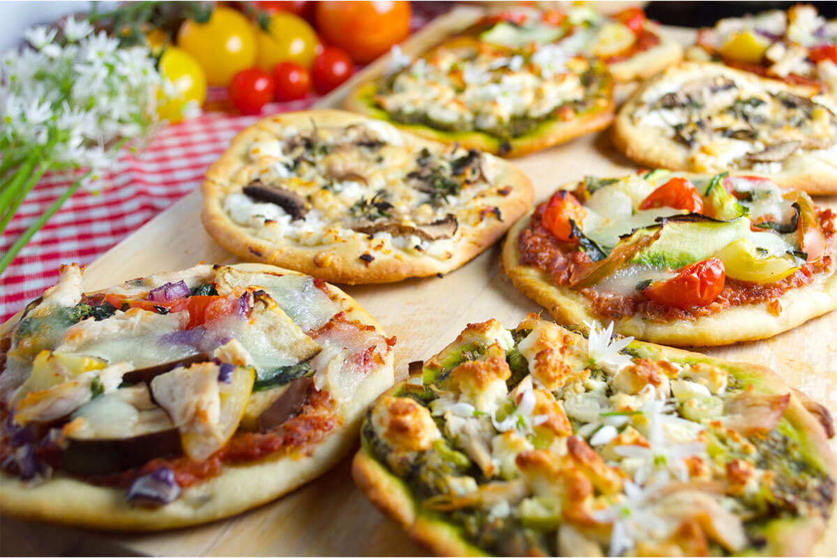 Mini top-your-own pizzas recipe