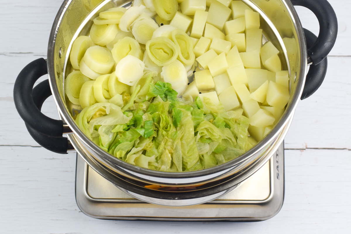 Lettuce Leek Potato Puree Step 2