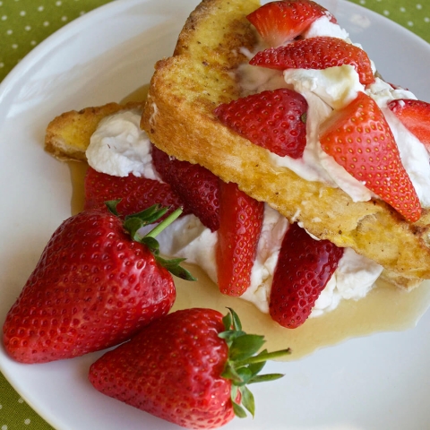 French Toast for Baby with Strawberries