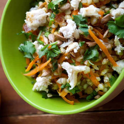 Chicken, Carrot & Date Salad